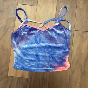 Colorful Spaghetti-Strap Crop-Top
